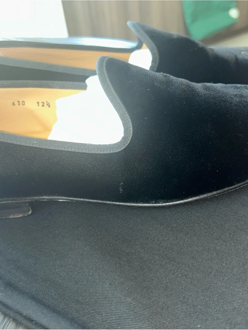 Men’s DEL TORO Made In Italy Black Velvet Slipper II Size 12.5 Great Condition
